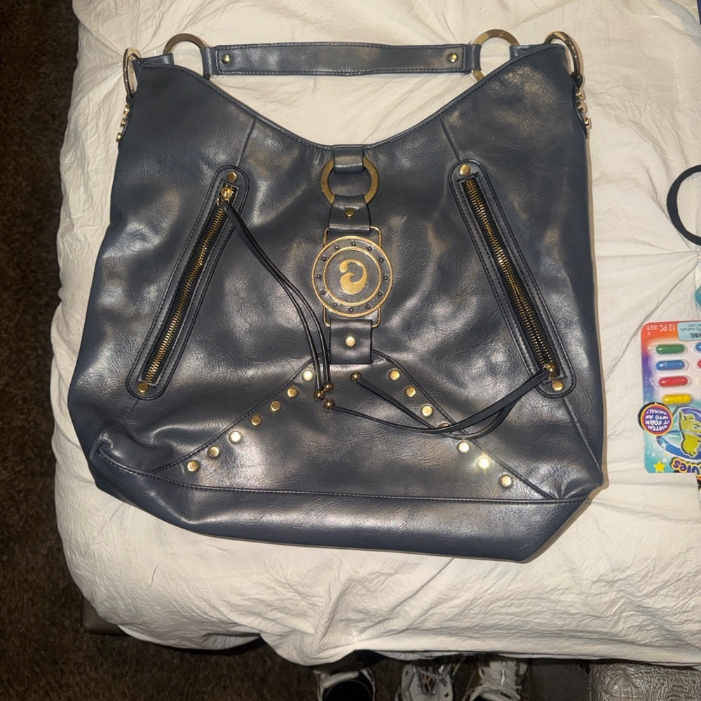 Stylish Blue Leather Women's Bag